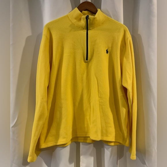 Polo Ralph Lauren Other - Polo Ralph Lauren Men's Yellow 1/2 Zip Fleece Pullover Sweater Size XXL